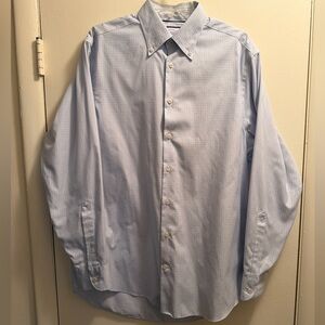 Charles Tyrwhitt Blue/White Classic Fit Dress Shirt | 16/35in